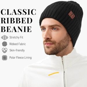 OZERO Winter Beanie Hat,  Thermal Polar Fleece Ski Stocking Skull Cap.